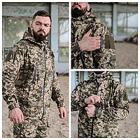 Куртка тактична військова Grifon піксель ріп-стоп (вафелька) Fielo