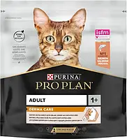 Сухой корм для взрослых кошек Purina Pro Plan Adult 1+ Derma Care для поддержания кожи и шерсти с лососем 400г