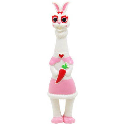 Гумова іграшка-пискавка "Покривальний кролик" (рожевий)