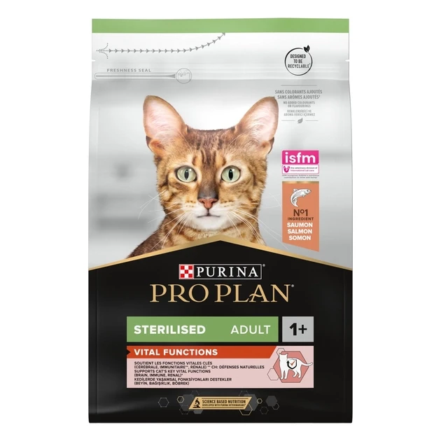 Сухий корм для котів після стерилізації Purina Pro Plan Sterilised Adult 1+ Vital Functions з лососем 1.5 кг