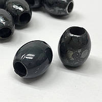 Бусина-концевик Оливка 15х18 мм #00127 - графитовый