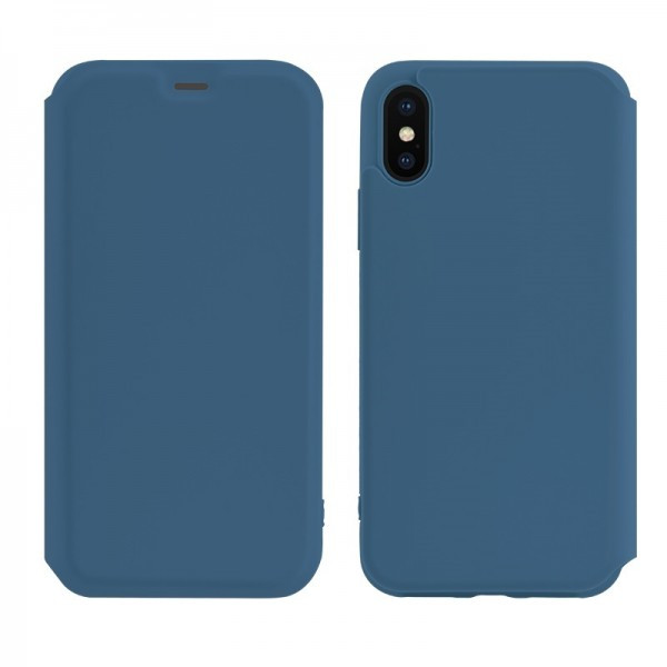 Чехол книжка HOCO Colorful series liquid silicone для iPhone XS Max TPU Blue