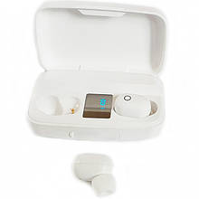 Bluetooth стерео навушники бездротові c боксом для зарядки Air J16 TWS Original. DT-695 Колір білий
