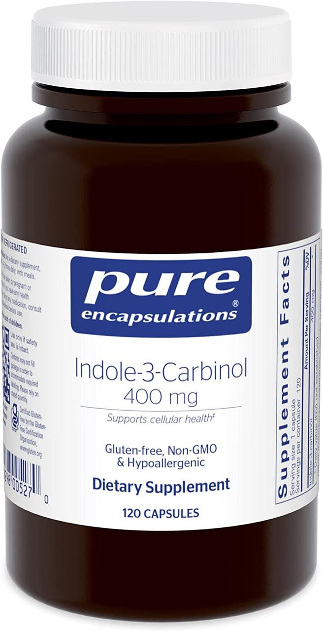 Pure Encapsulations Indole-3-Carbinol / Індол-3-карбінол 400 мг 120 капсул