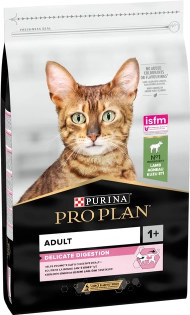 Сухий корм Purina Pro Plan Adult 1+ Delicate Digestion для котів з чутливим травленням з ягнятком 10 кг