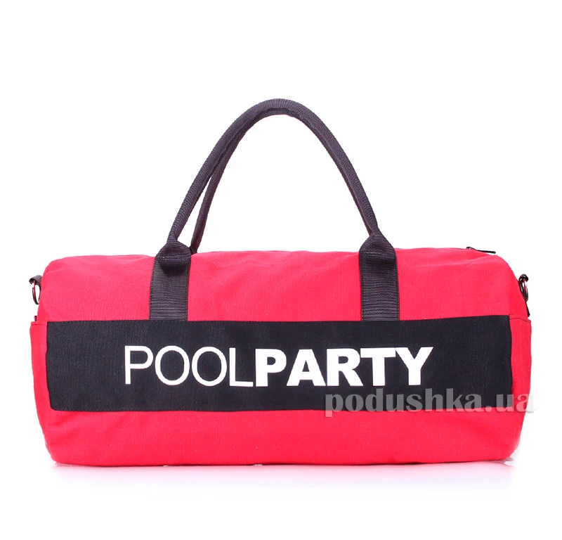 Спортивно-повсякденна сумка Poolparty poolparty-gymbag-red-black