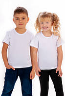 Детская трикотажная футболка белая