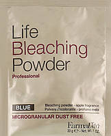 Порошок для обесцвечивания волос голубой 6 тонов Life Bleaching Powder Farmavita, 500 г