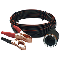 5 Метрів. 12 Вольт. Подовжувач автомобільного прикуривача, с крокодилами