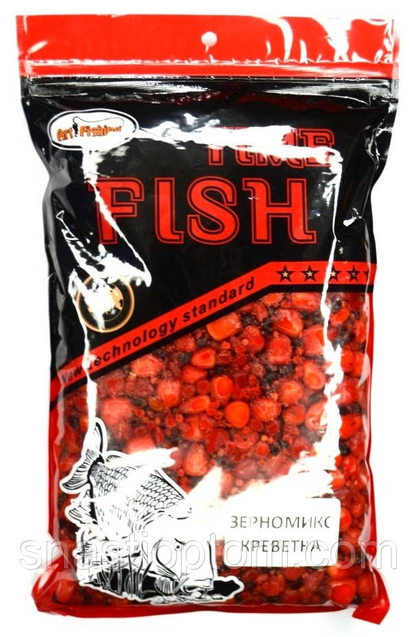 Зерномікс для риби, Art Fishing, 500г, смак Креветка