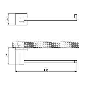 Тримач для рушника Qtap Crow 262 мм QTDRZAK7101103B Black (Dr<unk> ák), фото 2