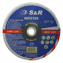 Круг відрізний для металу та неіржавкої сталі S&R Meister A 30 S BF 230x1,8x22,2