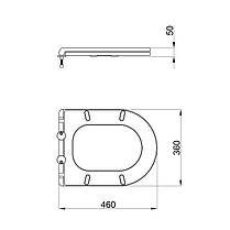 Сидіння для унітаза Qtap (Robin, Scorpio) з мікроліфтом Slim QT99HY2049W, фото 2