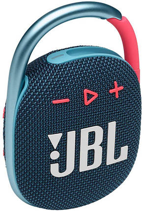 Колонка портативна Bluetooth JBL Clip 4 Blue Pink (JBLCLIP4BLUP), фото 2