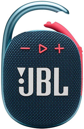 Колонка портативна Bluetooth JBL Clip 4 Blue Pink (JBLCLIP4BLUP), фото 2