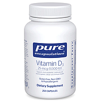 Витамин Д3 Pure Encapsulations (Vitamin D3) 1000 МЕ 250 капсул