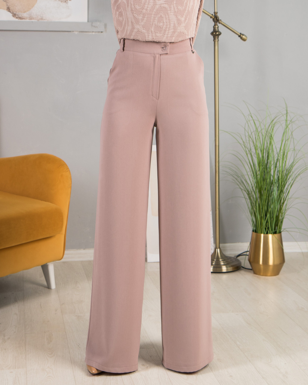 Брюки палаццо бежеві