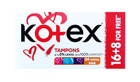 Тампони "Kotex Normal" 3 краплі (16+8шт.)