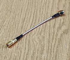 Пігтейл (перехідник) SMA-male (штир) - SMB-female (гніздо), кабель RG-316 10 см