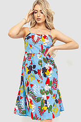 Сарафан жіночий із квітковим принтом, колір блакитний, 221R1932-4