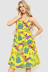 Сарафан жіночий із квітковим принтом, колір жовтий, 221R1932-1
