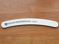 Пилка "Salon professional"-белая, бумеранг, 100/100 грид