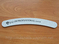 Пилка "Salon professional"-серая, бумеранг, 100/100