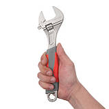 Ключ розвідний 250 мм, ізольована рукоятка,нікелеве покриття INTERTOOL XT-0025 mst mst, фото 4