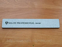Пилка "Salon professional"- серая , широкая , 180/240 грид
