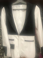 Брючный женский костюм черно-белый 42-44 размер "Ts"