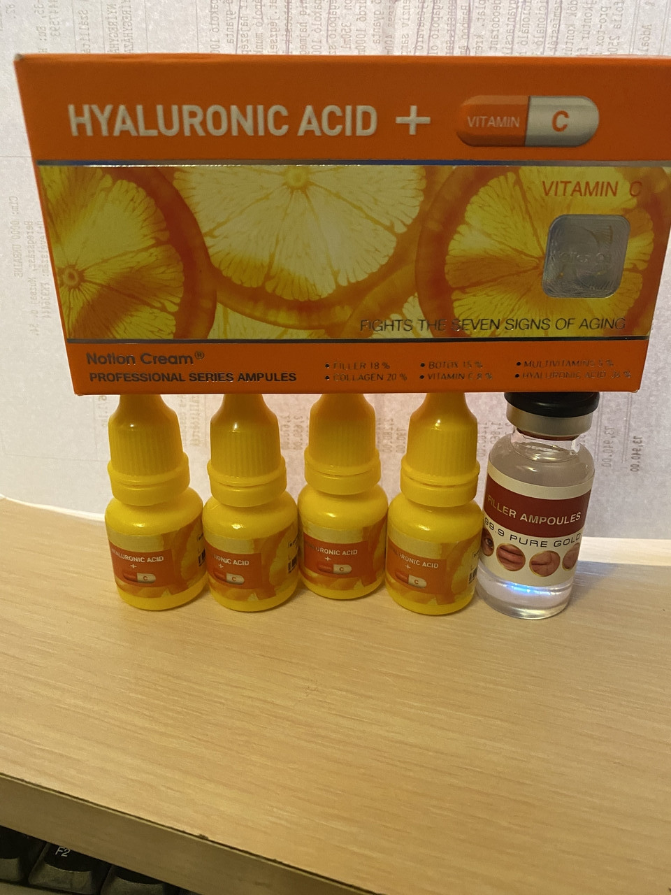 Купить Hialuronic Acid +Vitamin C. Ампулы для лица с гиалуроновой ...