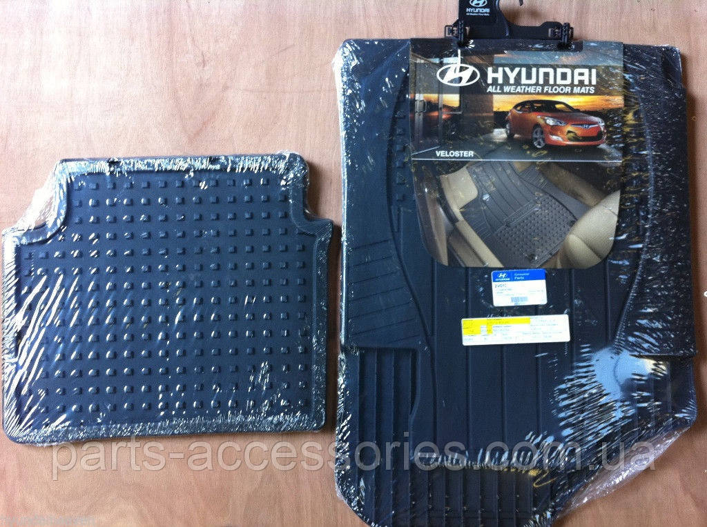 Килимки килими гумові передні задні Hyundai Veloster 2012-2017 нові оригінал