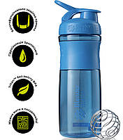 Шейкер спортивний (пляшка) BlenderBottle SportMixer Flip 28oz/820ml Cyan "Kg"