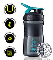 Шейкер спортивний (пляшка) BlenderBottle SportMixer Flip 20oz/590ml Black/Teal "Gr"