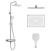 CENTRUM LX система душова (термостат для ванни, полиця, верхній душ 298*208 мм ABS, ручний душ 127 мм 3