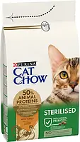 Сухий корм для дорослих стерилізованих котів Purina Cat Chow Sterilised з індичкою 1.5 кг, фото 2