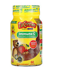 L'il Critters, Immune C, вітамін C з цинком та вітаміном D, 60 жувальних таблеток