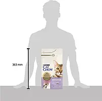 Сухий корм для котів з чутливою шкірою та травленням Purina Cat Chow Sensitive з лососем 1.5 кг, фото 6