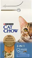 Сухий корм для котів Purina Cat Chow Feline 3-in-1 з формулою потрійної дії з індичкою 15 кг, фото 5