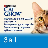 Сухий корм для котів Purina Cat Chow Feline 3-in-1 з формулою потрійної дії з індичкою 1.5 кг, фото 8