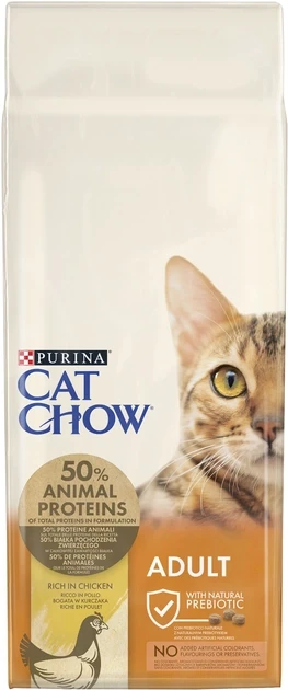 Сухий корм для дорослих кішок Purina Cat Chow Adult з курка індичка 15 кг