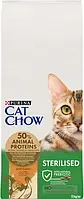 Сухий корм для дорослих стерилізованих котів Purina Cat Chow Sterilised з індичкою 15 кг, фото 4