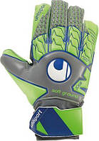 Вратарские перчатки Uhlsport TENSIONGREEN SOFT ADVANCED зелено-серо-синие 1011062 01