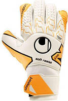 Вратарские перчатки Uhlsport SOFT RESIST оранжево-белые 1011078 01