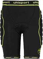 Шорты вратарские Uhlsport BIONIKFRAME PADDED SHORT черно-желтые 1005638 01