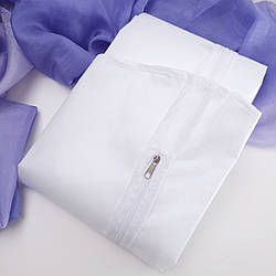 Чохол для зберігання костюмів та одягу на блискавці тканинний білий, 60х130 см