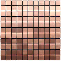 Самоклеющаяся панель под алюминий Sticker Wall SW-00001157 30*30см*3мм Золотисто-розовый