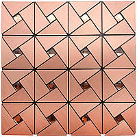 Самоклеющаяся панель под алюминий Sticker Wall SW-00001416 30*30см*3мм Золотисто-розовый