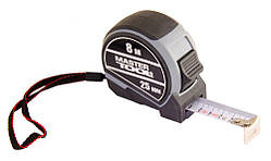 Рулетка 8 м*25 мм з 2 фіксаторами полотна, нейлонове покриття MASTERTOOL 60-8025
