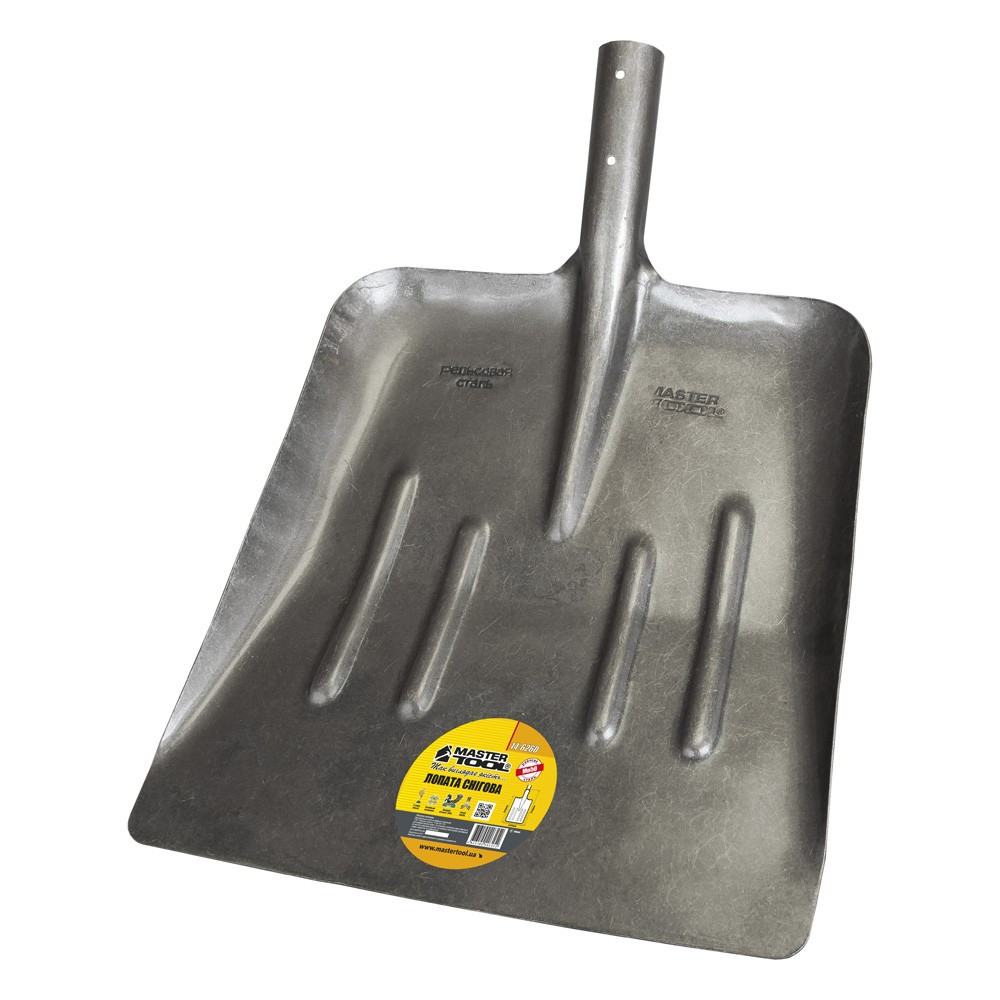 Лопата снігова/зернова MASTERTOOL 330х390х570 мм лак 1.4 кг 14-6260
